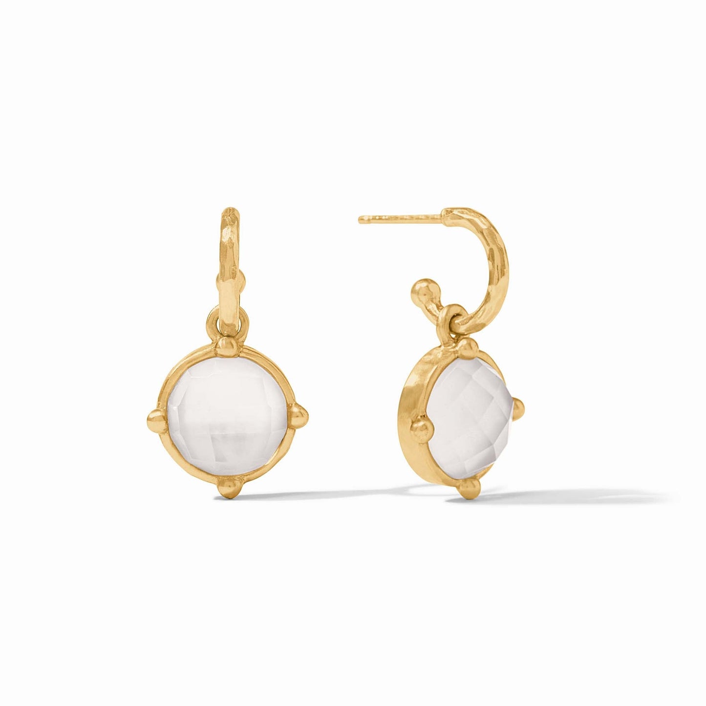 Honeybee Hoop and Charm Earring Gold-CZ - Bella Boutique