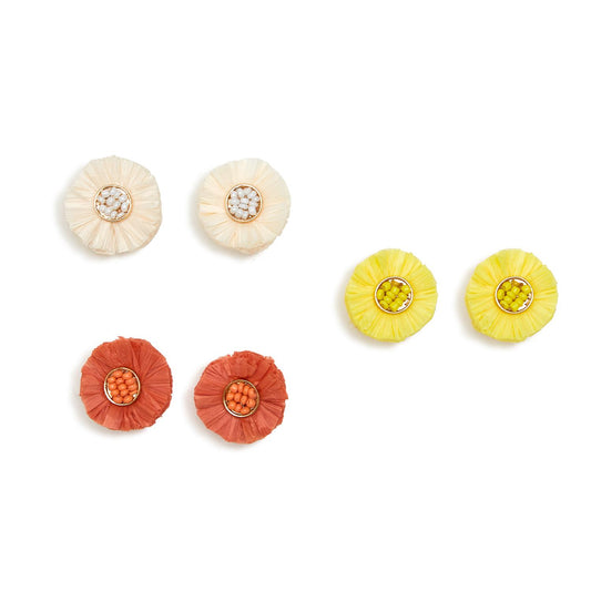 Rafia Stud Earrings