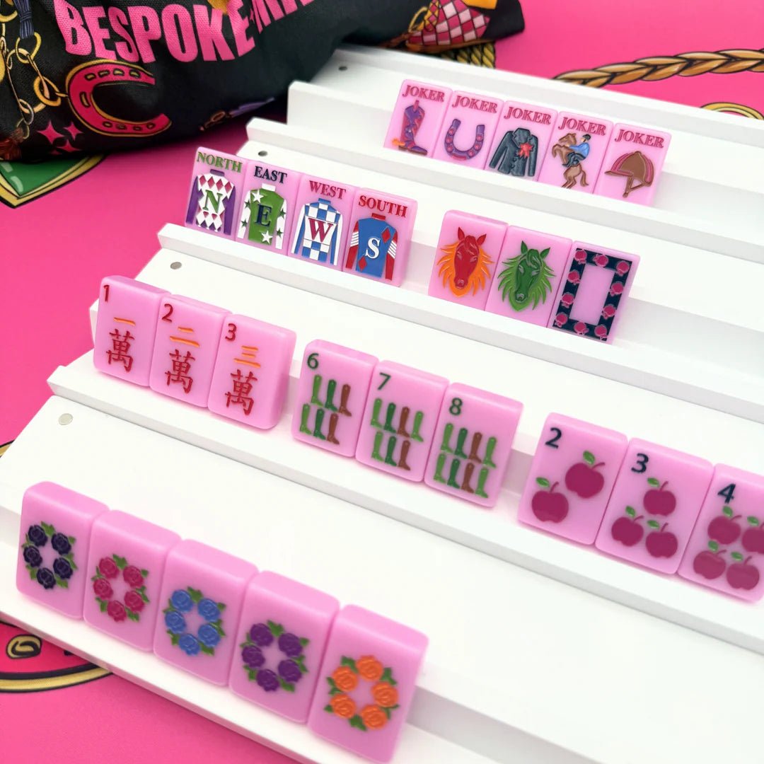 The Year of the Horse Bespoke Mahjong Tiles Saddle Pink - Bella Boutique