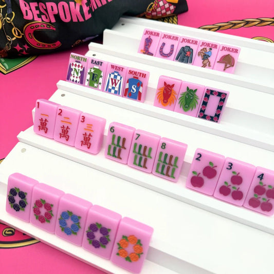 The Year of the Horse Bespoke Mahjong Tiles Saddle Pink - Bella Boutique