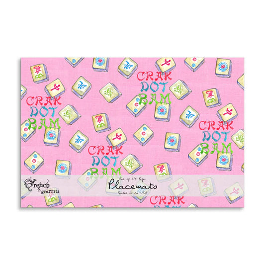 Colorful Mahjong Tiles Paper Placemat - Bella Boutique