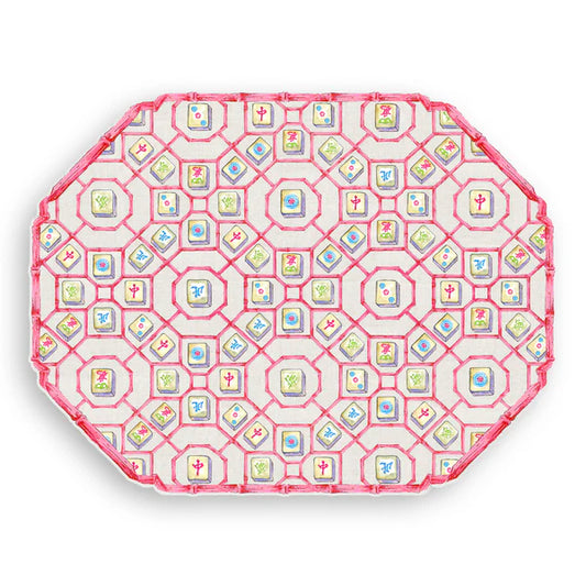 Colorful Mahjong Tiles Vinyl Placemat Single - Bella Boutique