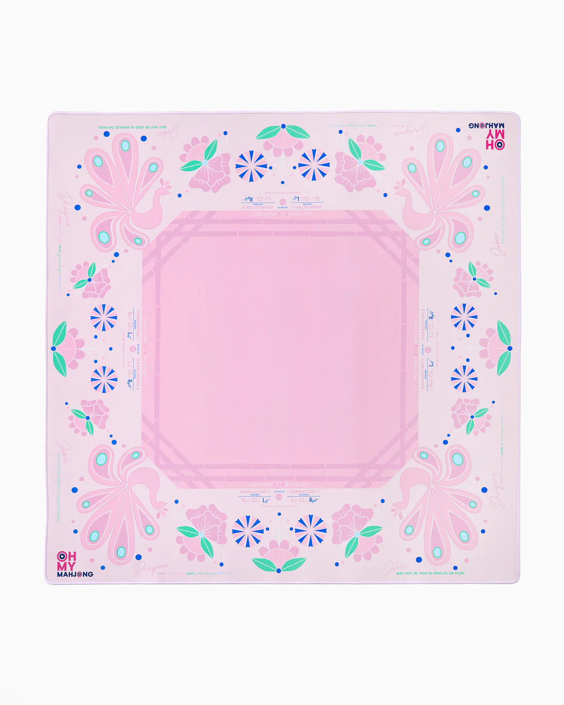Pink Birdie Mat Oh My Mahjong - Bella Boutique
