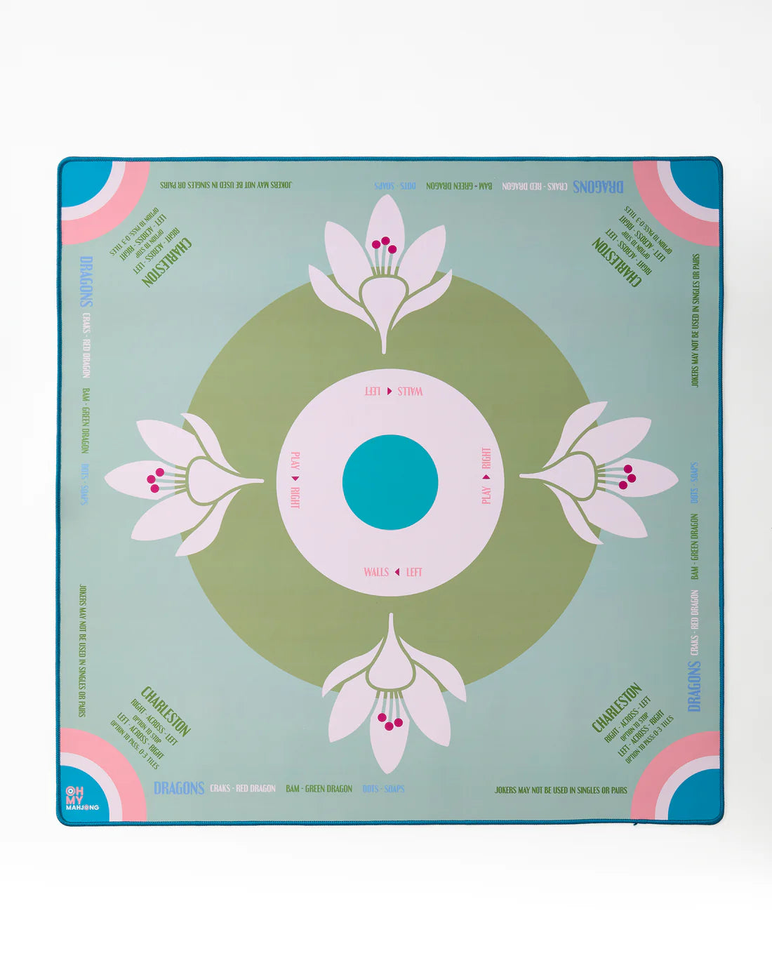 Sage Lotus Oh My Mahjong Lotus Mat - Bella Boutique