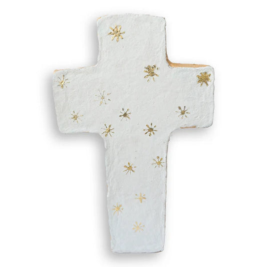 Paper Mache Cross with Stars - Bella Boutique