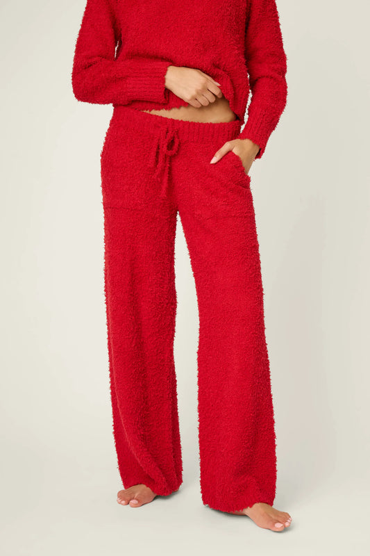 Red Soft Fuzzy Set Top/Bottom - Bella Boutique