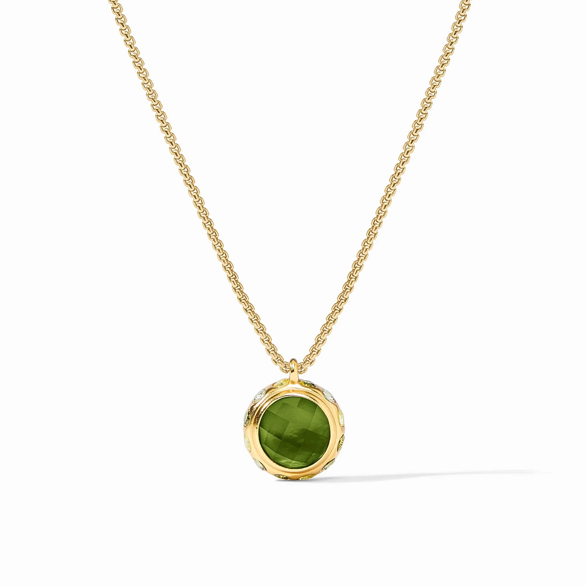 Rainbow Delicate Necklace Iridescent Palmetto Green - Bella Boutique
