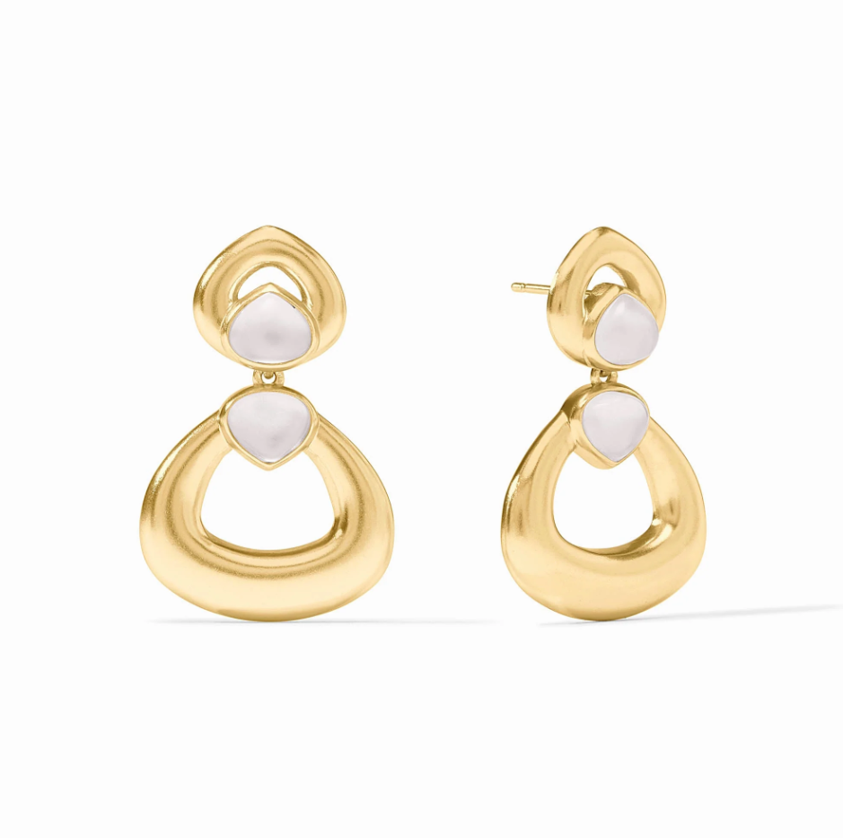 Dolce Statement Earring Iridescent Clear Crystal - Bella Boutique