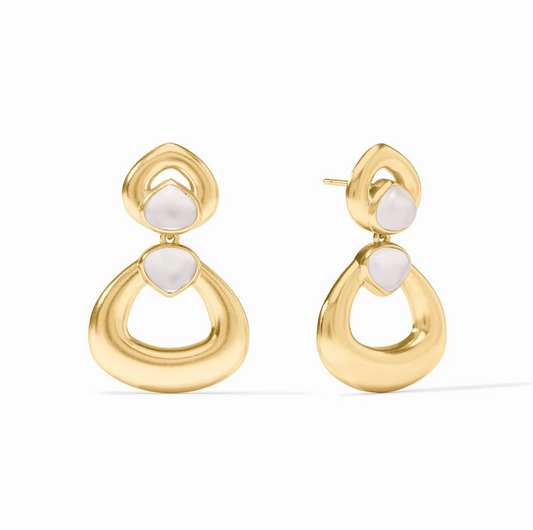 Dolce Statement Earring Iridescent Clear Crystal - Bella Boutique