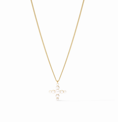 Gumdrop Cross Delicate Necklace - Bella Boutique