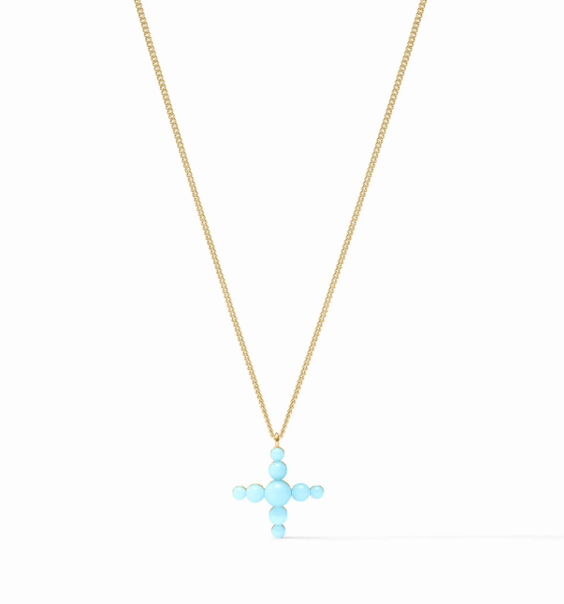 Gumdrop Cross Delicate Necklace - Bella Boutique