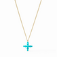 Gumdrop Cross Delicate Necklace - Bella Boutique