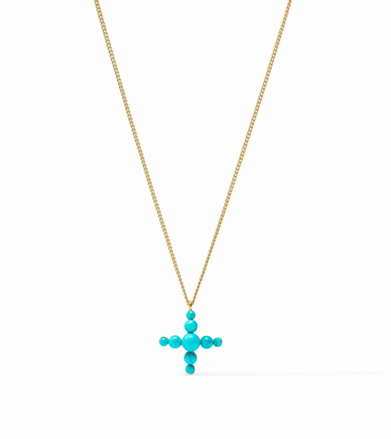Gumdrop Cross Delicate Necklace - Bella Boutique