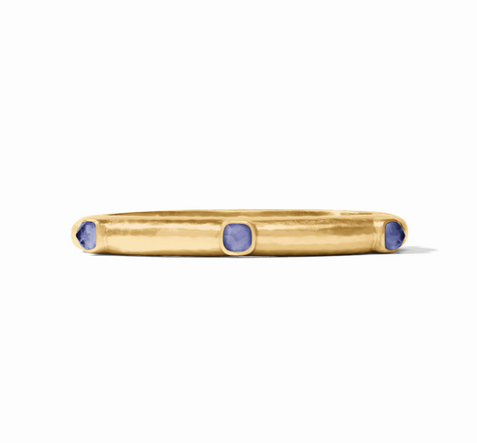 Catalina Hinge Bangle Iridescent Tanzanite Blue