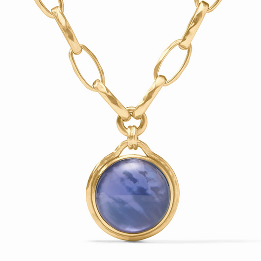 Solara Statement Necklace Iridescent Tanzanite Blue