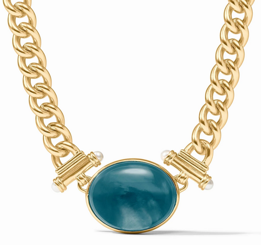 Dolce Statement Necklace Iridescent Montana Blue