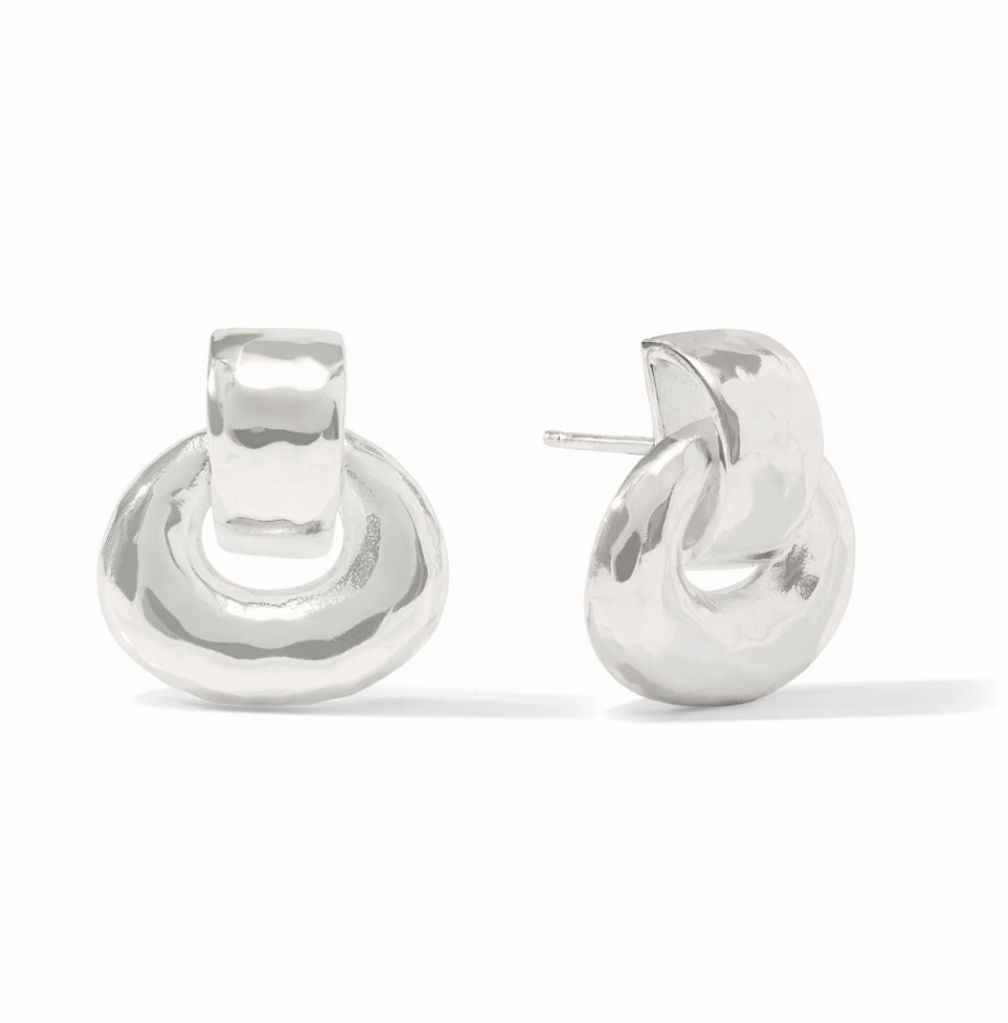 Avalon Demi Doorknocker Earring Silve - Bella Boutique