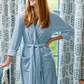 Women's Long Scallop Lightweight Robe - Bella Boutique