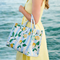 Lemon Stripe Jacquard Tote - Bella Boutique