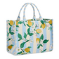 Lemon Stripe Jacquard Tote - Bella Boutique