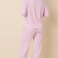 Essential Stripe Pima Knit Simple Set Pink - Bella Boutique