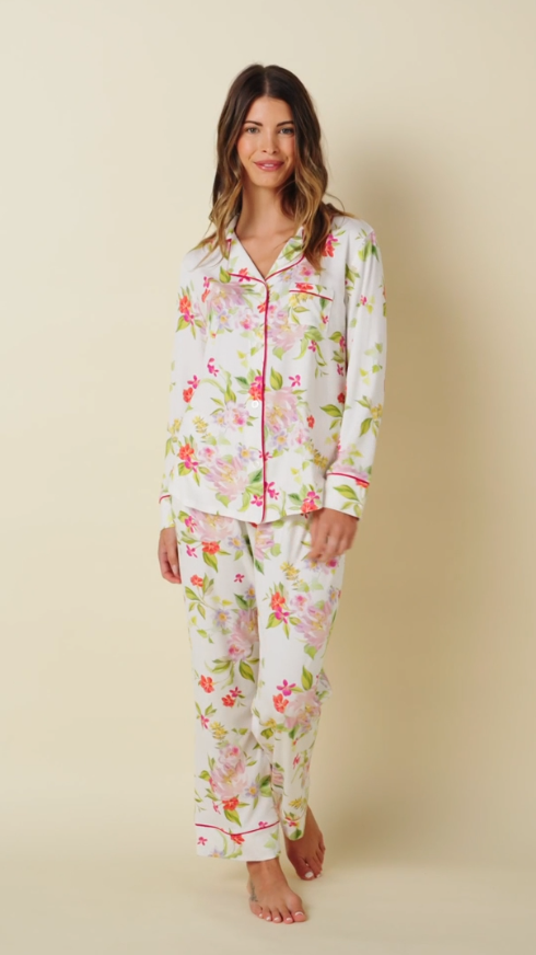 Florentina Pima Knit Pajama Long Set - Bella Boutique