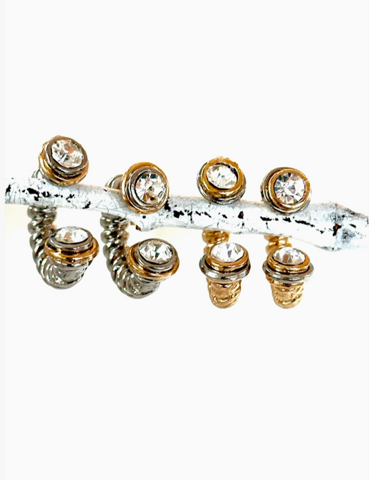 Silver Crystal Post Earrings - Bella Boutique