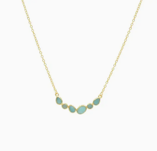 Golden Aura Amazonite Necklace - Bella Boutique