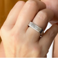 Brushed Finish Modern Square Shaped Ring - Bella Boutique