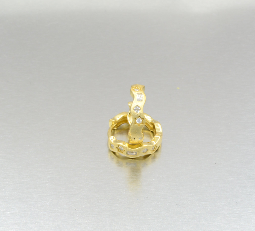 Gold-Tone Huggie Earrings with Sparkling Cubic Zirconia - Bella Boutique