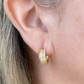 Two-Row Cubic Zirconia Huggie Inspired Earrings - Bella Boutique