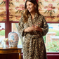 Weezie Long Plush Robe Leopard