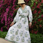 Capri maxi dress blue flower