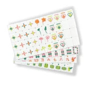 Peace Love Mahjong Tavel Tiles Vibrant Vibes Whtie - Bella Boutique