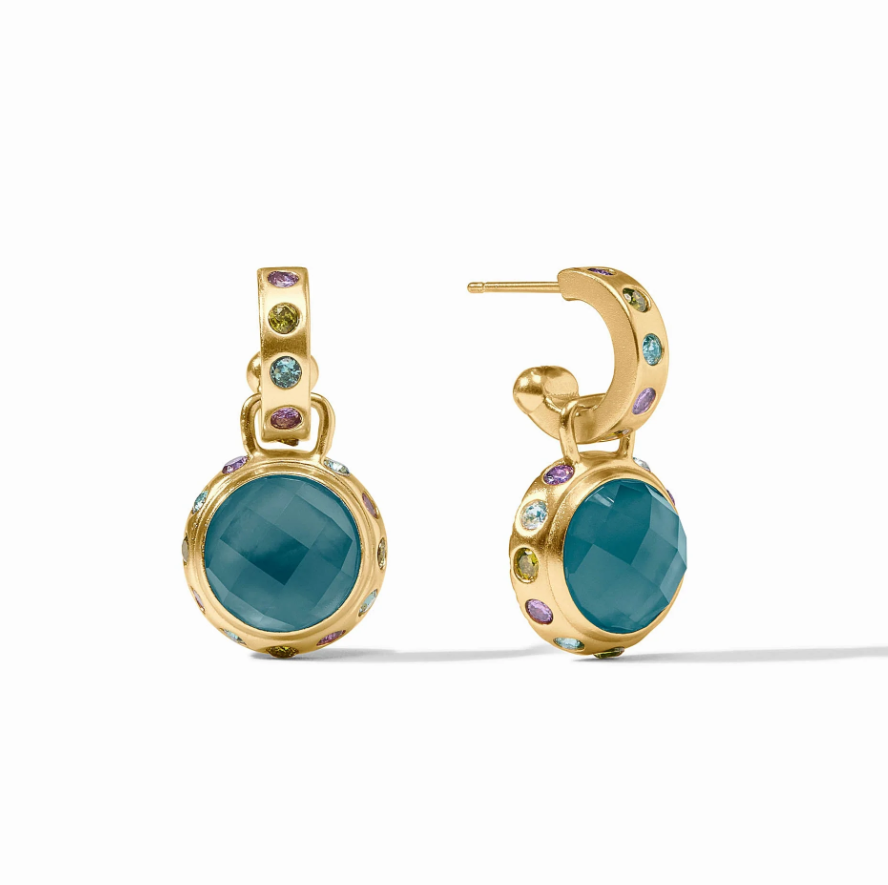 Rainbow Hoop & Charm Earring