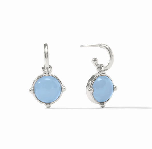 Honeybee Hoop & Charm Earring Silver - Bella Boutique