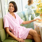 Women’s Short Scallop Lightweight Robe - Bella Boutique