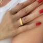 Brushed Finish Modern Square Shaped Ring - Bella Boutique