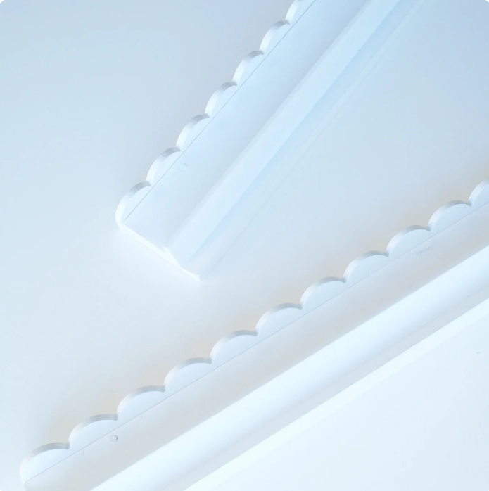 A Beautiful Line Scalloped Wooden Racks