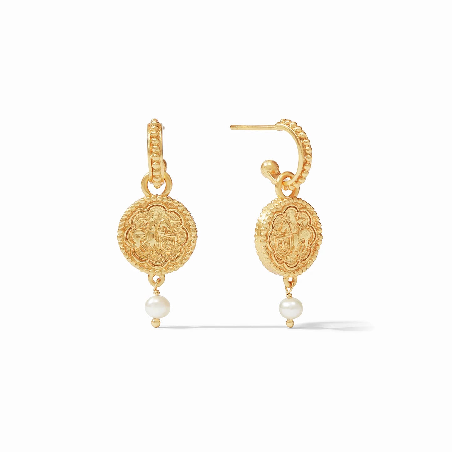 Julie Vos Trieste Pearl Hoop & Charm Earring