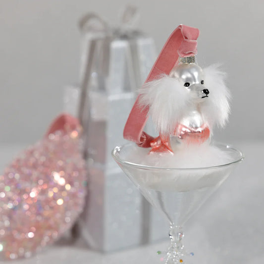 Glass Standard Poodle Ornament