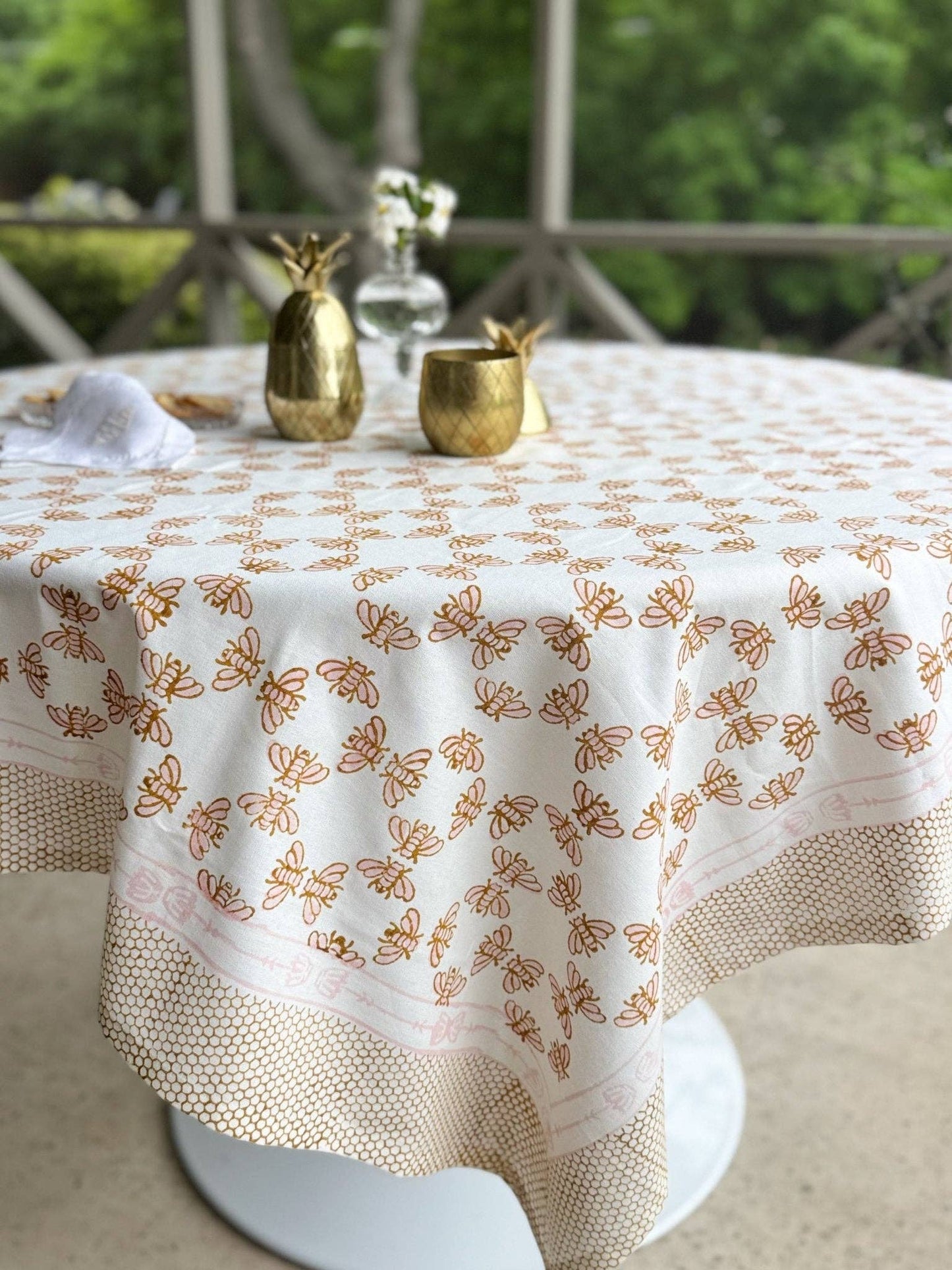 Table Throw - Honeybee - Rose & Mustard - Bella Boutique