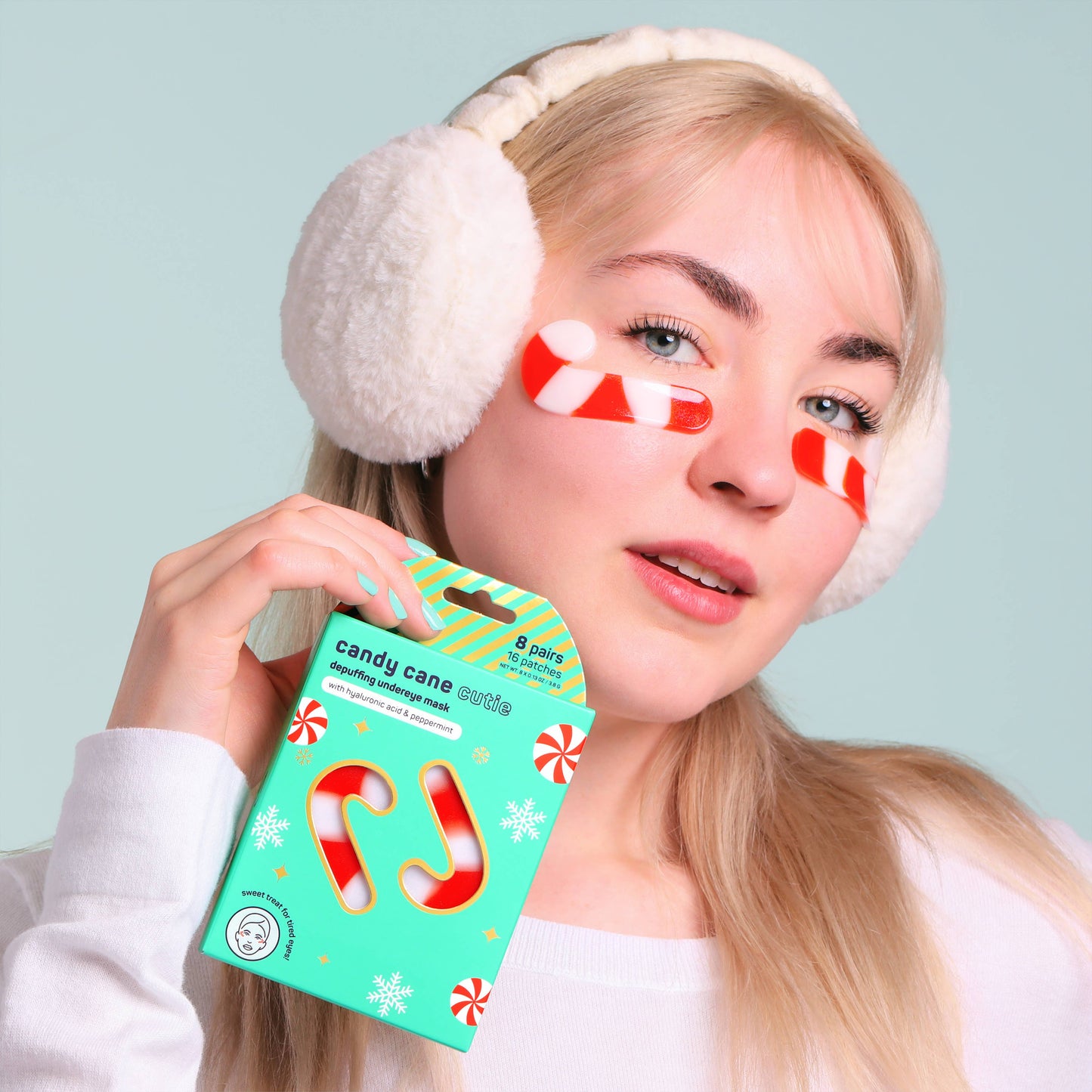 Christmas Holiday Candy Cane Cutie Depuffing Undereye Masks - Bella Boutique