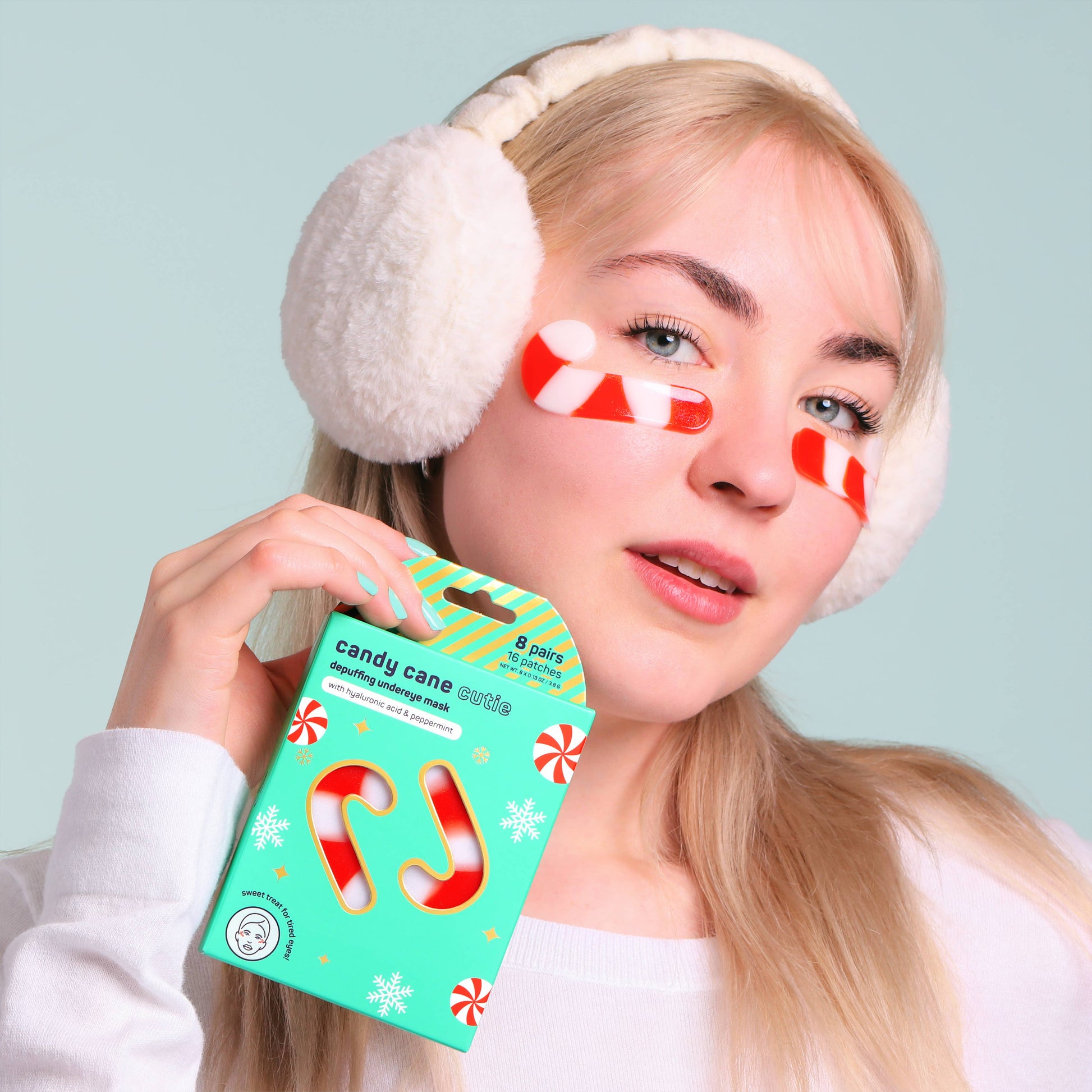 Christmas Holiday Candy Cane Cutie Depuffing Undereye Masks - Bella Boutique