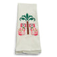 Towel - Staffordshire Dogs with Palm Tree on White - Bella Boutique