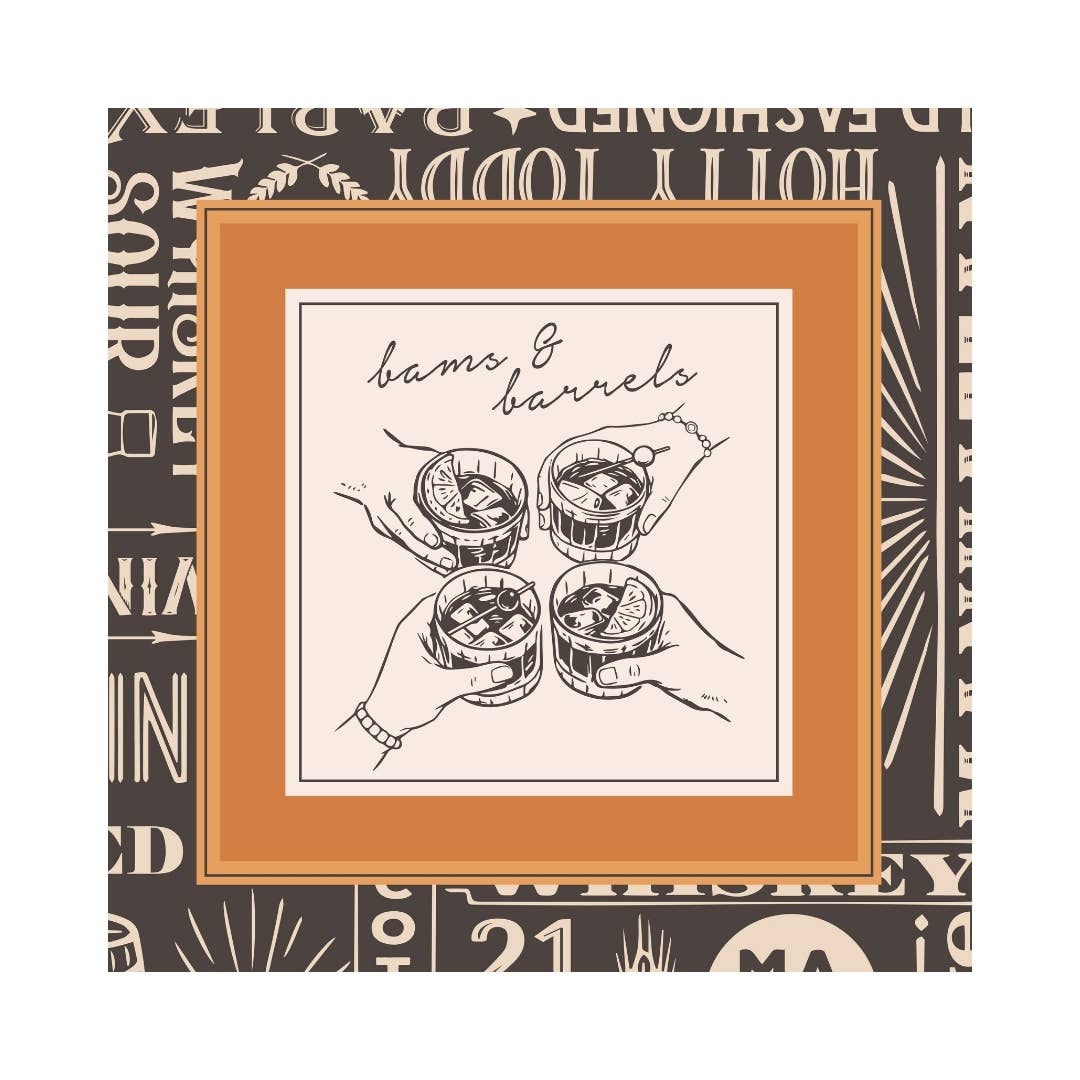 Bams & Barrels Mahjong Mat | Oak Room Whiskey - Bella Boutique
