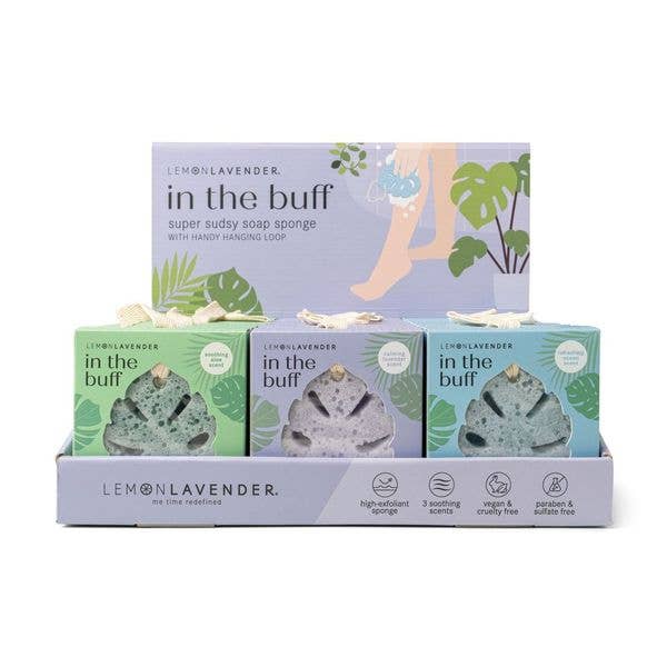 Lemon Lavender In The Buff Super Sudsy Soap Sponge - Bella Boutique