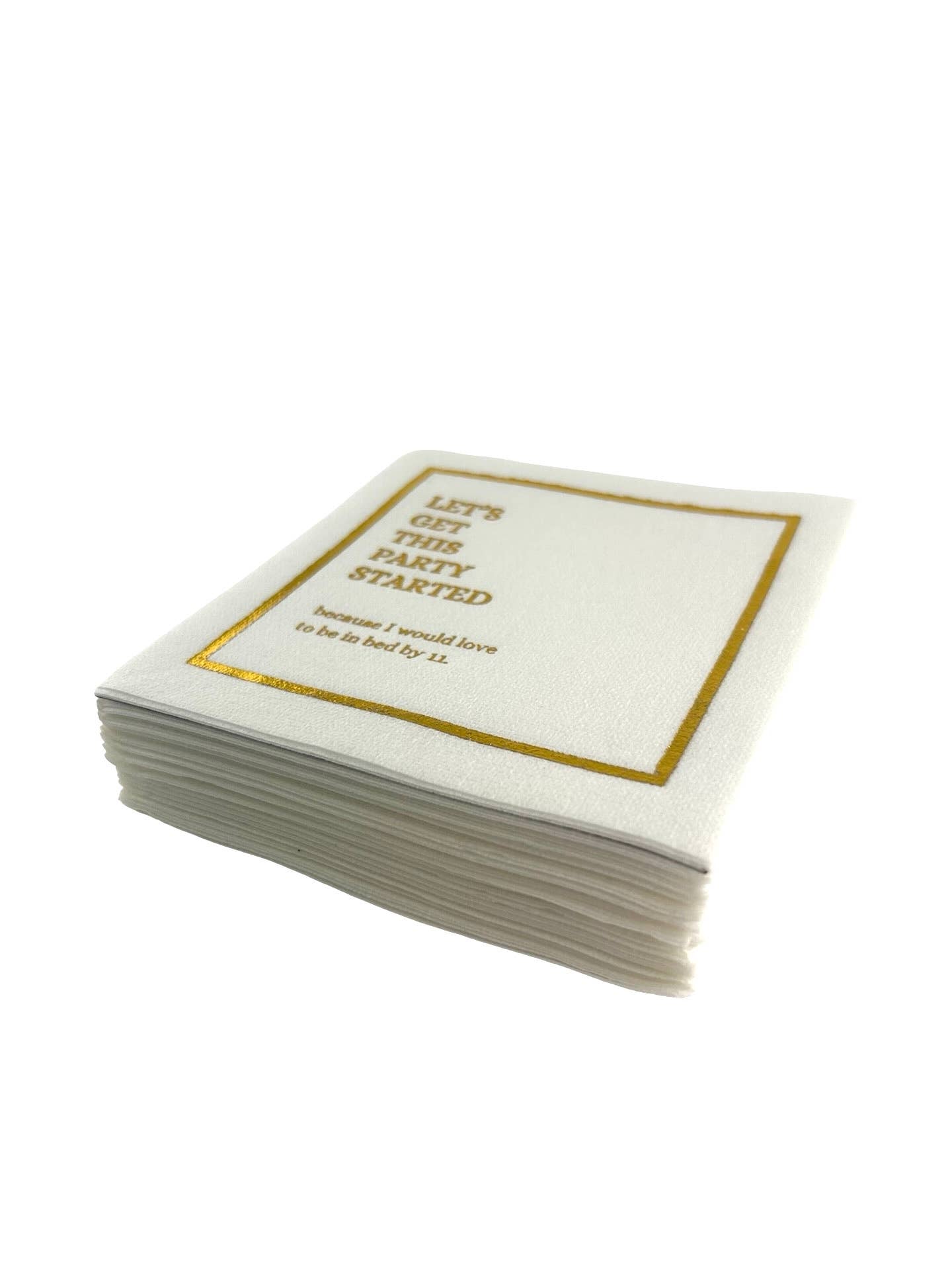 Linen-Feel Cocktail Napkins, Party Started - Bella Boutique