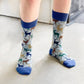 Men's Stag Socks   Gray/Navy/Green   One Size - Bella Boutique