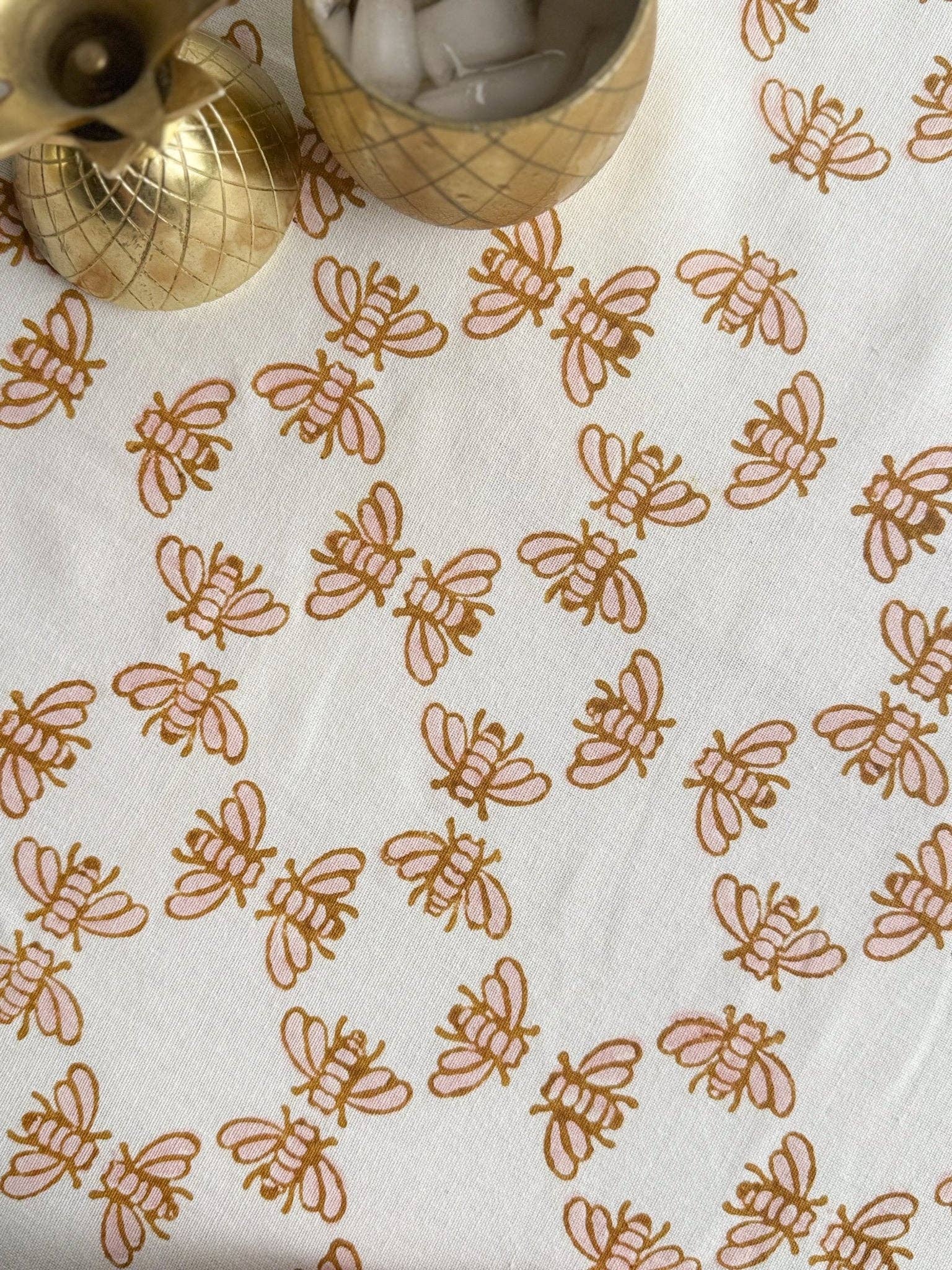 Table Throw - Honeybee - Rose & Mustard - Bella Boutique